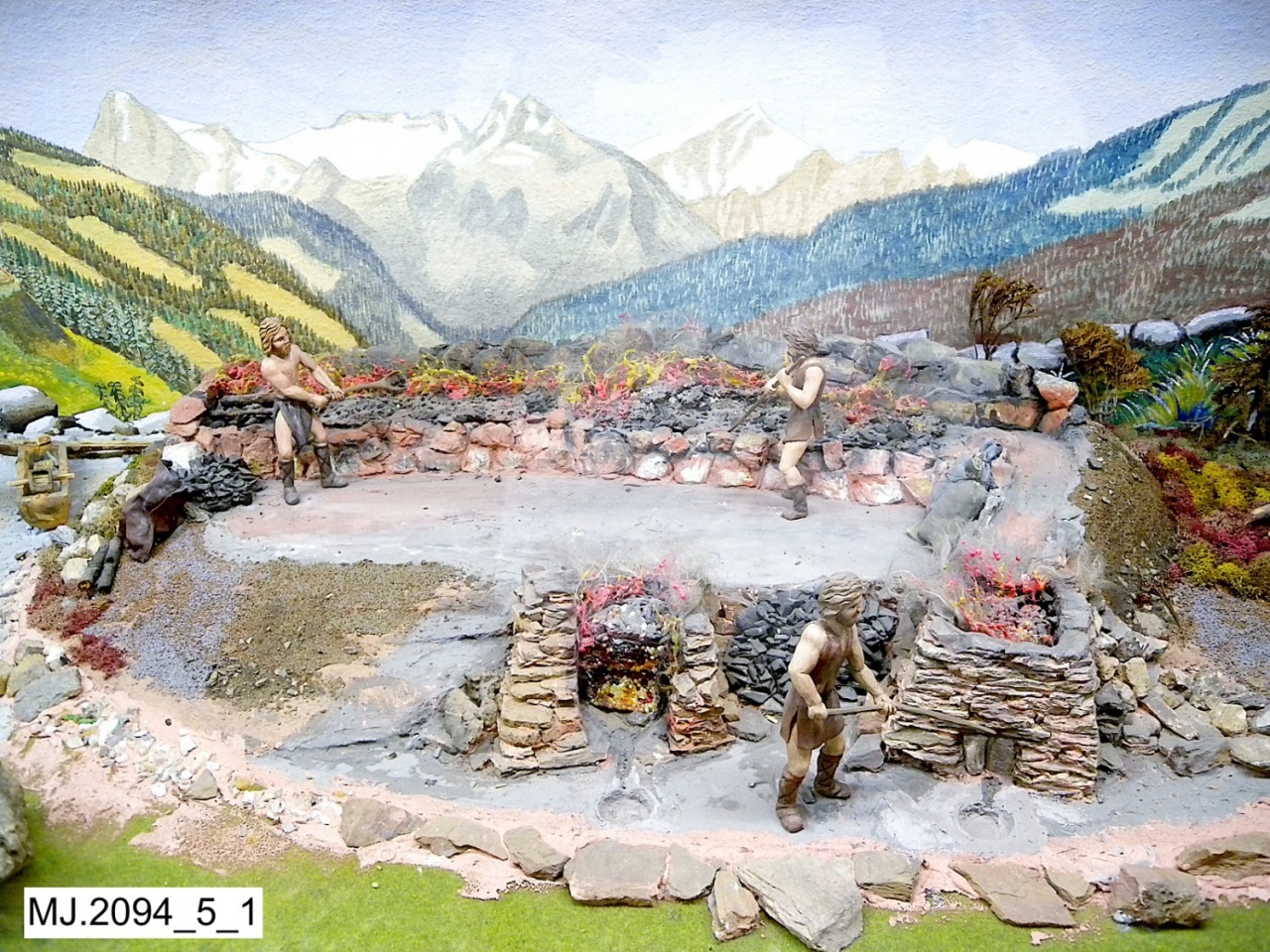 Diorama Urzeitlicher Bergbau